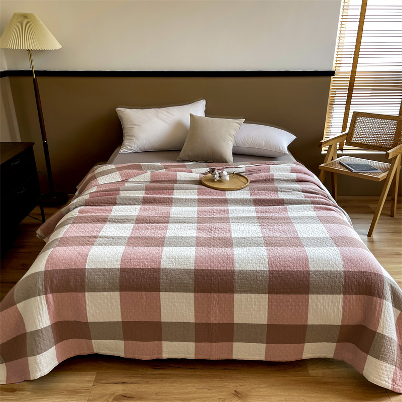 簡約現代風格全棉水洗三層紗毛巾被夏季可水洗空調被蓋毯子 (5.7折)
