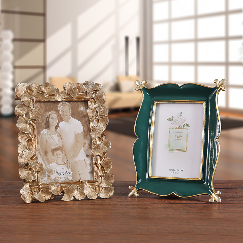 時尚歐式風樹脂畫框 放置照片的相框擺飾 7寸個性裝飾擺件