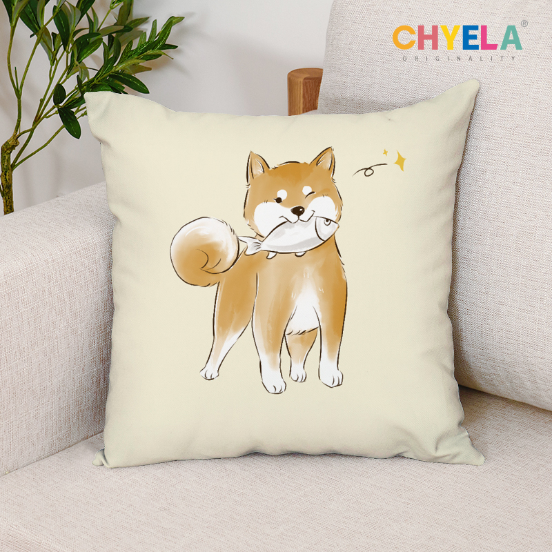 柴犬抱枕日系卡通可愛客廳沙發靠墊臥室枕頭 (4.4折)