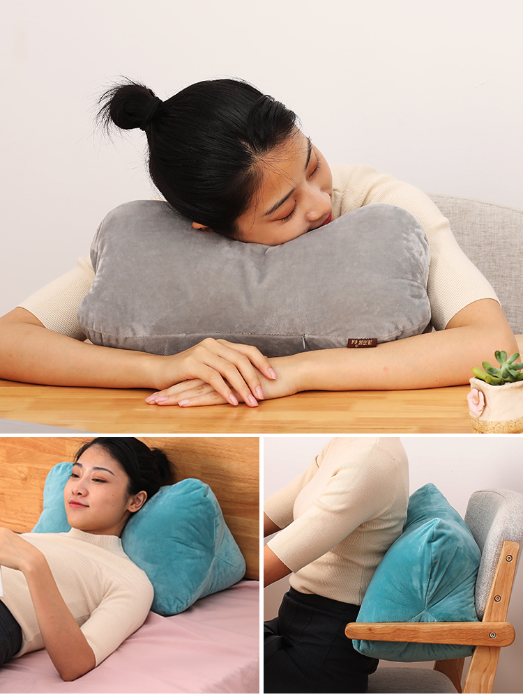 簡約現代風格靠墊pp棉填充舒適柔軟午休小枕頭趴著睡覺神器
