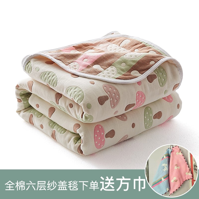 六層紗佈毛巾被春夏薄款全棉雙人純棉單人嬰兒小蓋毯空調毯子午睡