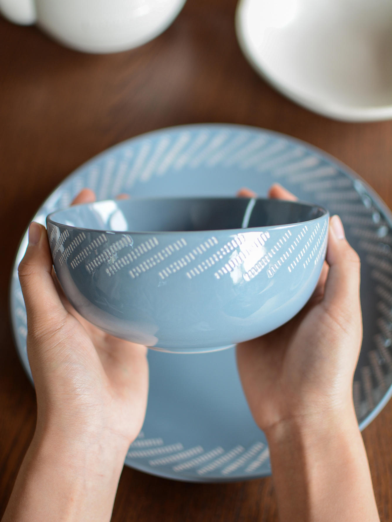 風暴系列 精美釉彩餐盤碗組 北歐陶瓷牛排大盤