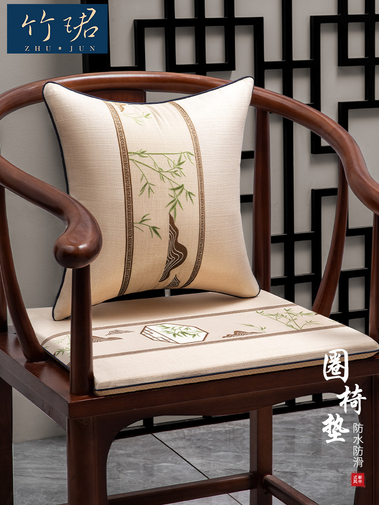 紅木風格新中式椅墊柔軟海綿記憶棉填充舒適感滿分