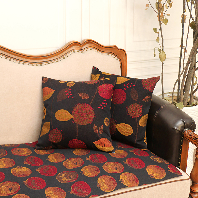 純棉提花抱枕 舒適觸感 歐式美式床頭裝飾
