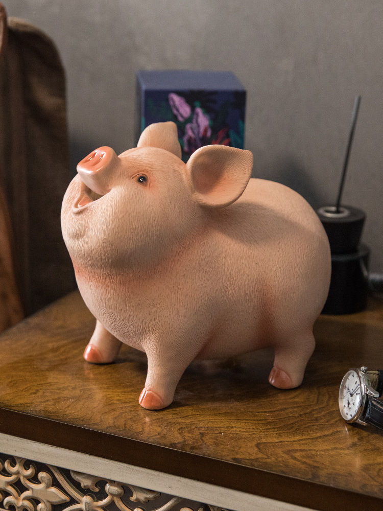卡通小豬儲蓄罐創意客廳酒櫃裝飾十二生肖豬年吉祥物