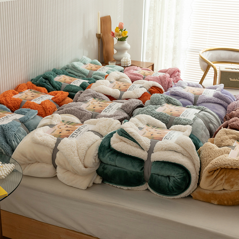 精選加厚珊瑚絨毛毯學生宿舍午睡沙發毯子高級感毯藝品質
