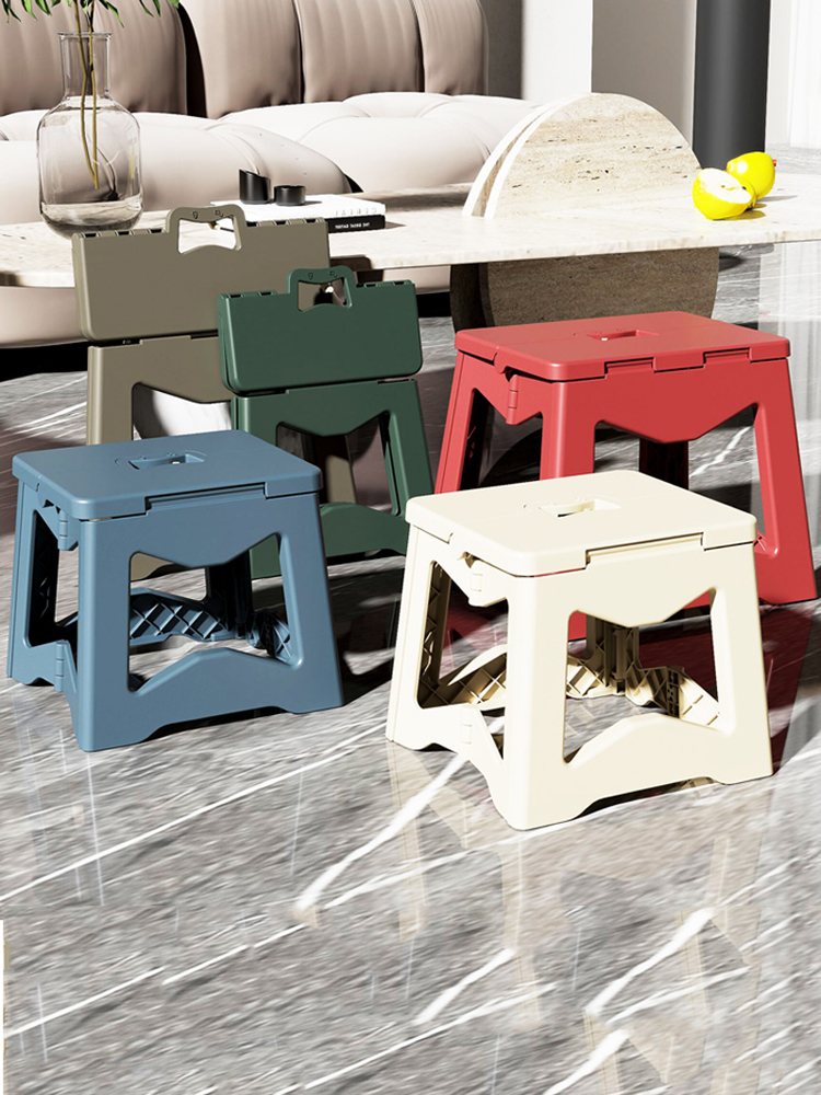 小板凳塑料摺疊收納凳戶外便攜馬紮簡易家用加高可摺疊椅子