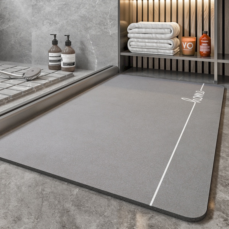 現代簡約風格pvc材質家用浴室地毯吸水速乾