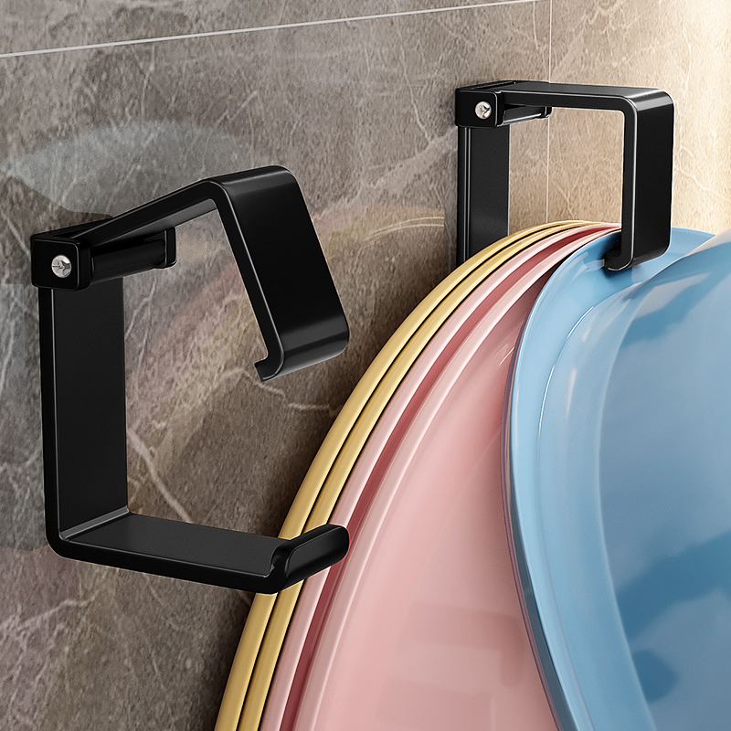 免打孔浴室臉盆收納架簡約不鏽鋼材質浴室壁掛置物架