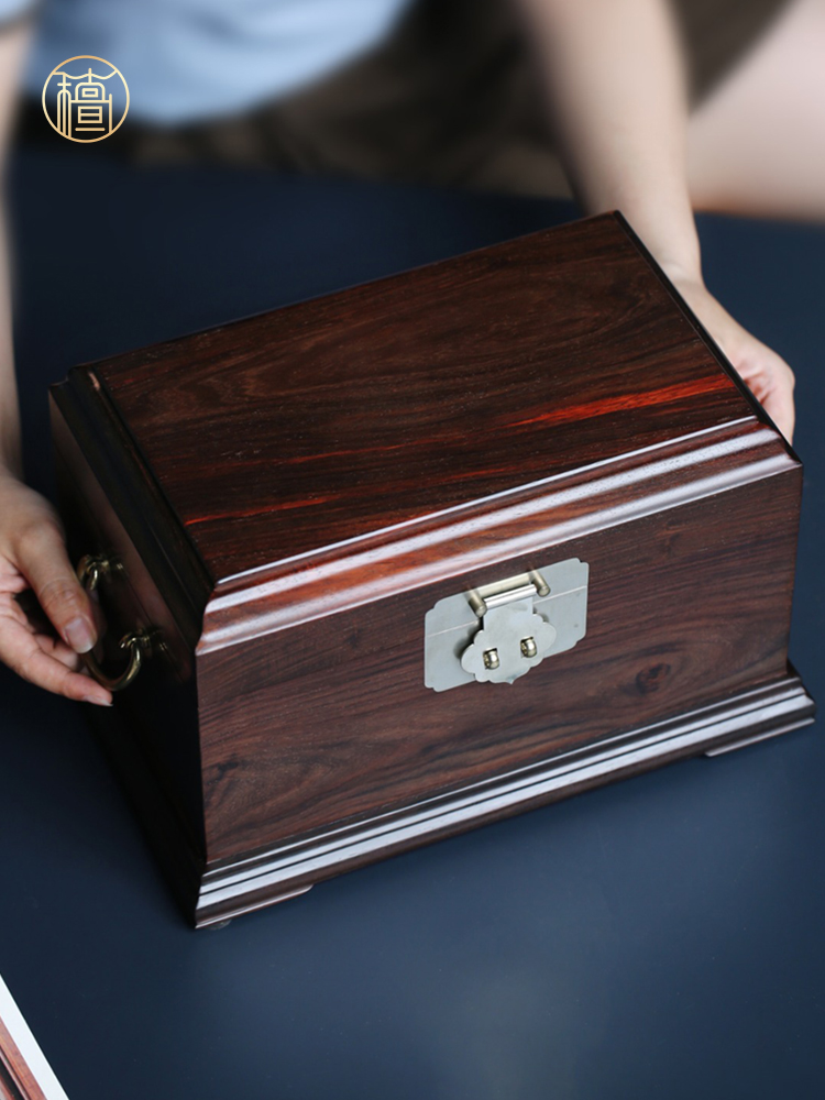 工藝獨特 精美首飾盒 中式復古古典木質珠寶飾品收納盒