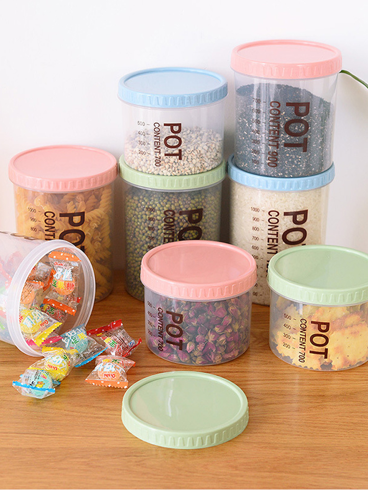 塑料透明密封罐收納食品奶粉茶葉廚房五穀雜糧儲物罐