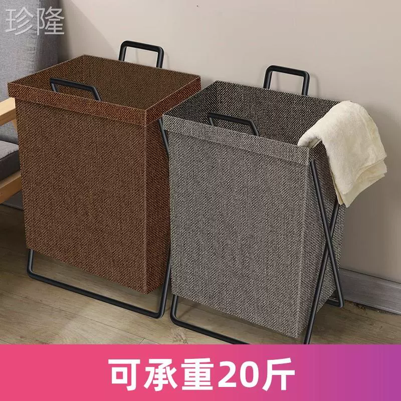 日式風格純色防水洗衣籃髒衣簍髒衣服收納筐大號可摺疊家用