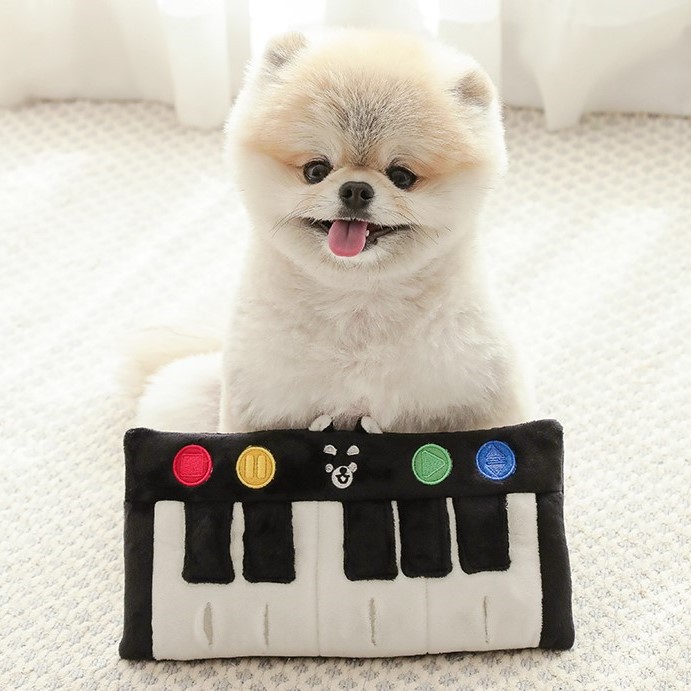 韓國鋼琴造型發聲玩具 寵物響紙玩具 鋼琴狗玩具
