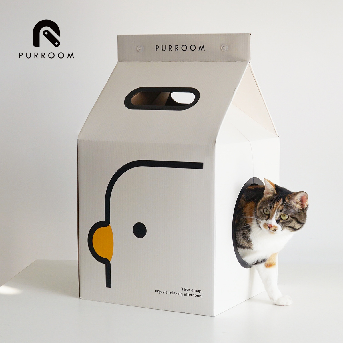 寵物貓抓板別墅立式房子耐磨抓貓玩具瓦楞紙紙板箱 (8.3折)