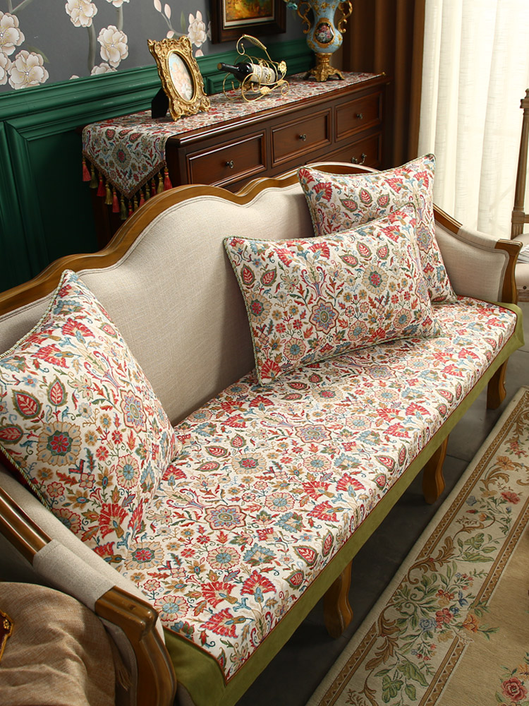 美式風格奢華沙發墊套 復古風格四季通用組合沙發坐墊