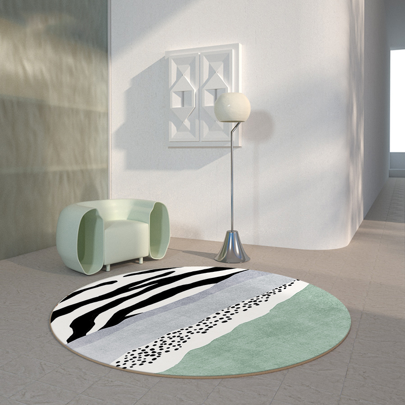 輕奢ins風臥室地毯圓形吊籃現代簡約適用客廳書房臥室