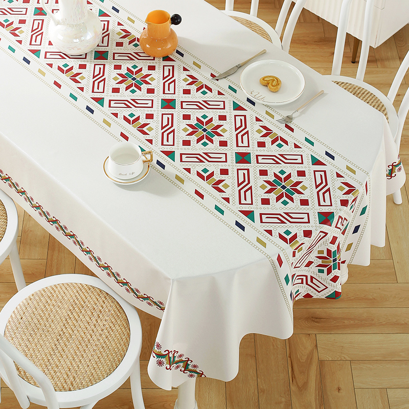 北歐風格pvc塑料橢圓餐桌布 防水防油免洗桌墊茶几桌布