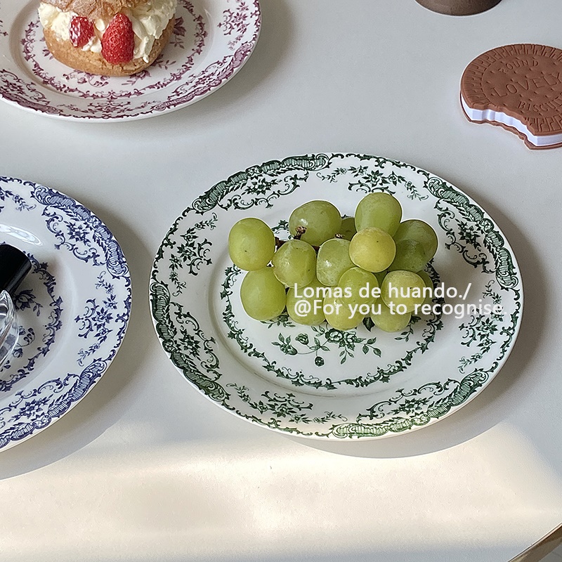 復古風瓷製餐盤展現浪漫法式情調下午茶點心盡顯優雅