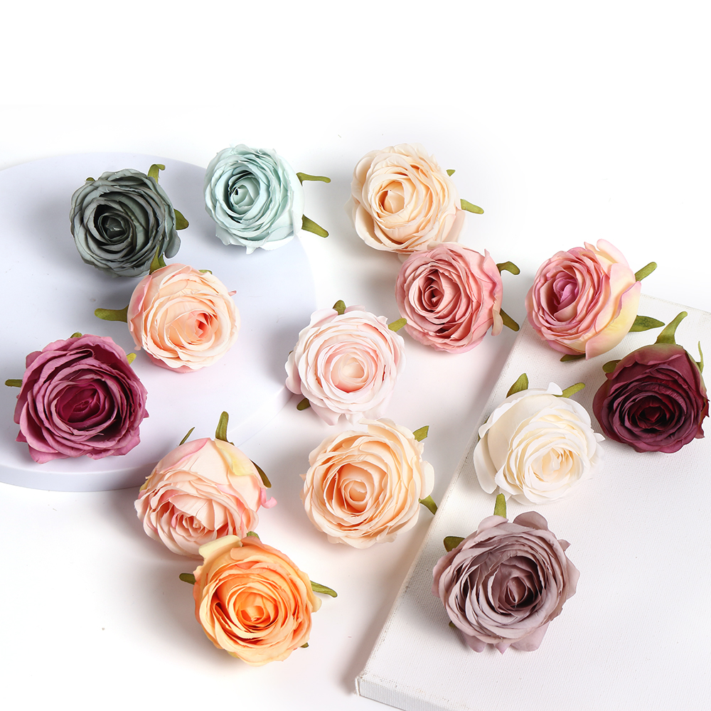 清新玫瑰花朵 假花 裝飾材料 婚禮佈置 客廳擺飾