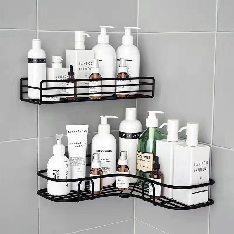 浴室置物架 壁掛式 置物層架 洗手間收納架 免打孔 不鏽鋼浴室貨架