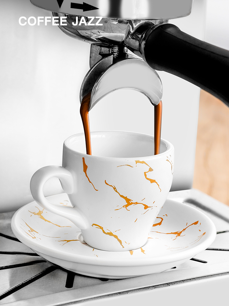 北歐風情coffee jazz陶瓷意式濃縮杯配碟套裝
