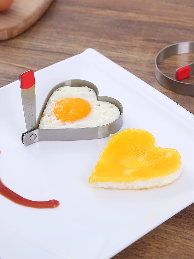 304不鏽鋼 愛心煎蛋模具 不沾神器 圓形漢堡 早餐製作