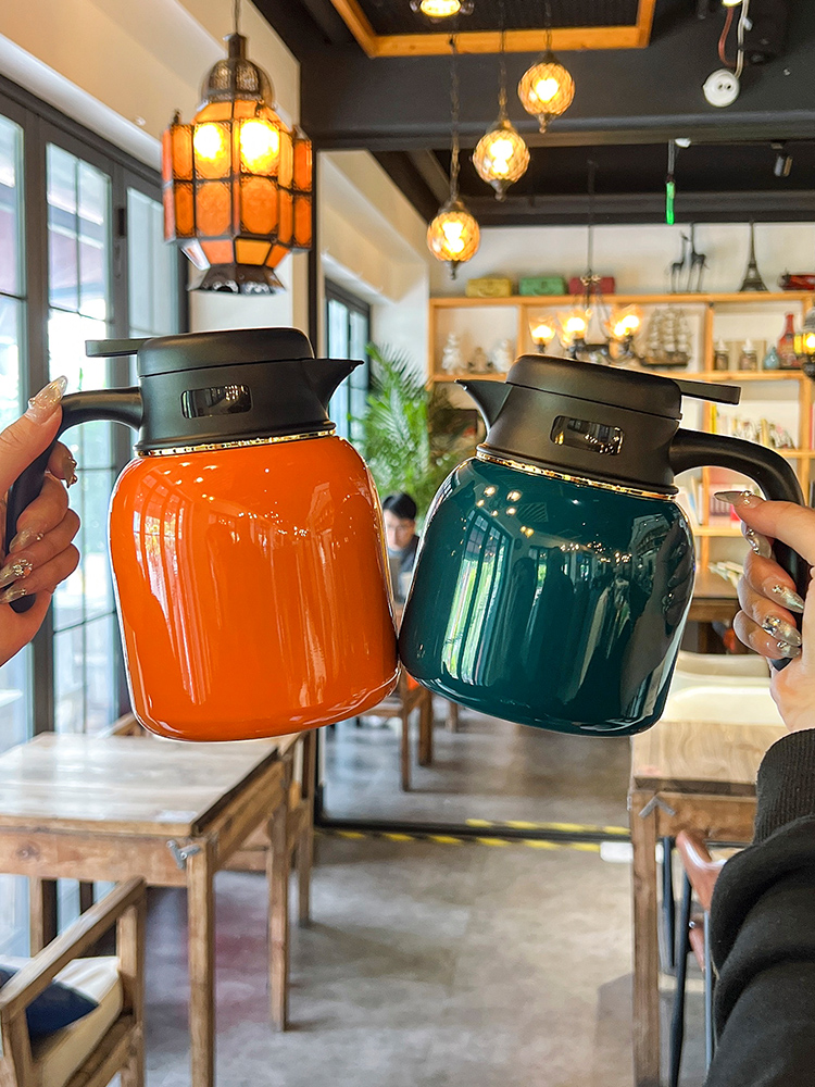 日式風情小清新燜茶壺316不鏽鋼材質保溫長達12小時家用大容量適合送禮