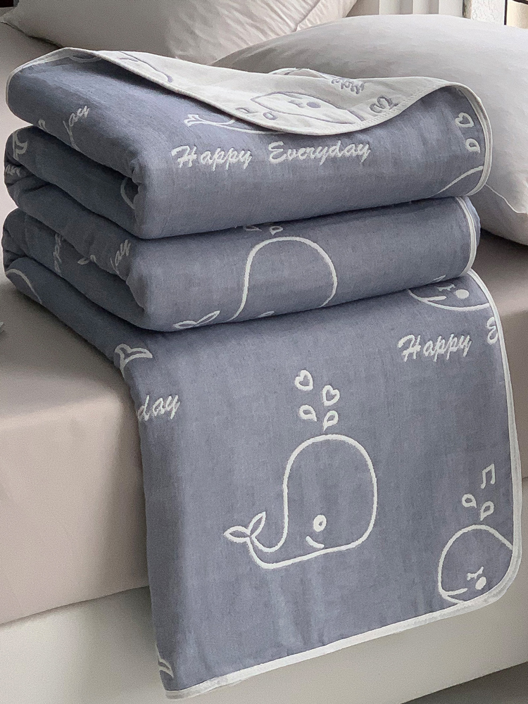 純棉紗布毛巾被 兒童空調沙發蓋毯 簡約現代風格辦公室午睡薄毯子