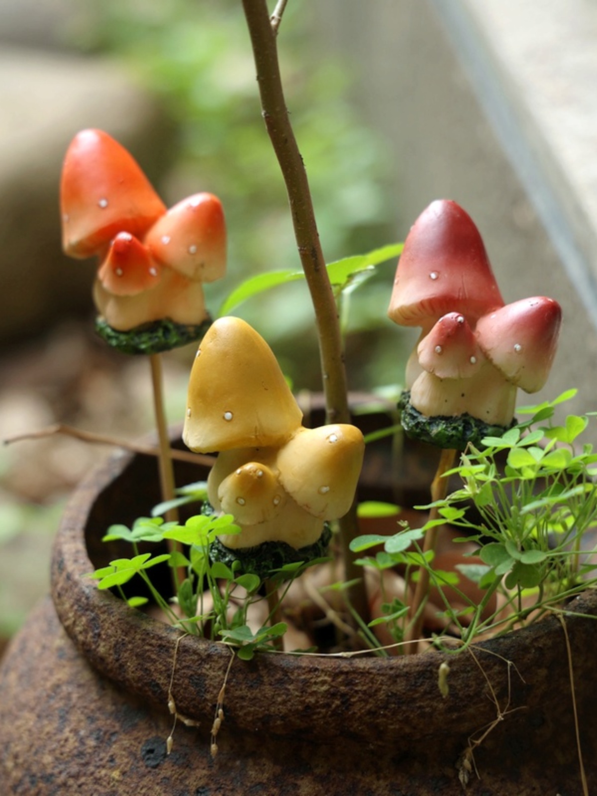 創意蘑菇小花插多肉盆栽裝飾戶外庭院陽臺花園擺件 (8.3折)