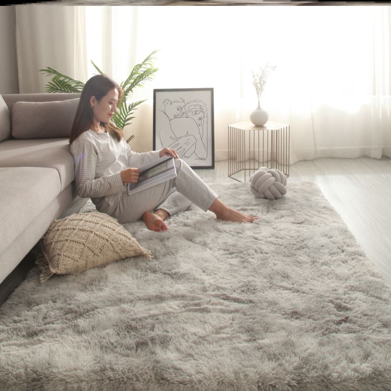 長毛地毯加厚 升級款扎染簡約風格家用客廳臥室毯子地墊 (2.2折)