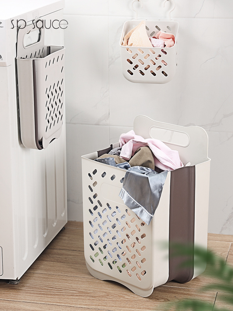 壁掛式髒衣籃可摺疊大容量免打孔適用於浴室臥室多種尺寸可選 (8.3折)