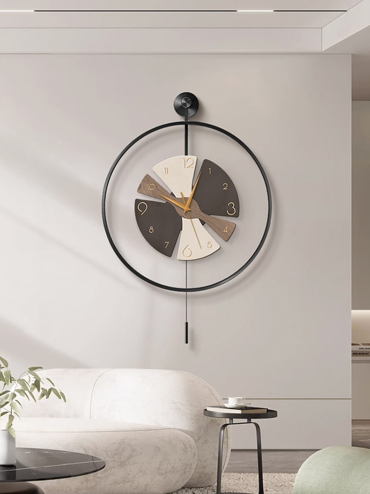 簡約風掛鐘 裝飾客廳餐廳 藝術創意時鐘 靜音掃秒機芯 (8.3折)