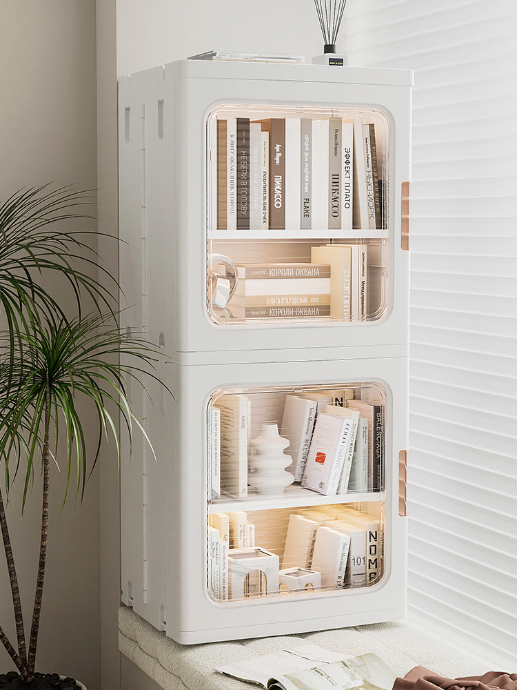風格簡約現代 材質塑料 可摺疊 飄窗櫃 可摺疊 小書櫃 儲物櫃 空間利用