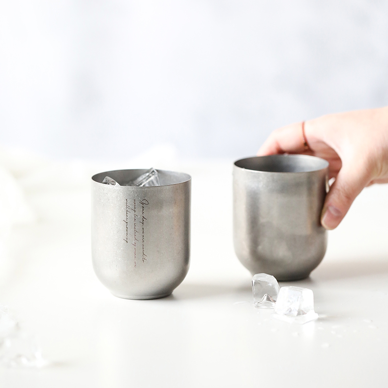 韓式工業風金屬咖啡杯做舊不鏽鋼杯子簡約小清新風格 (8.3折)
