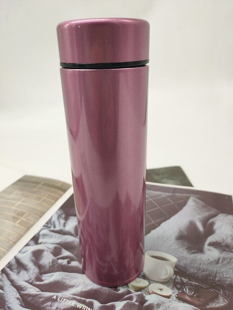 時尚紫色304不鏽鋼直身保溫杯 12小時保溫