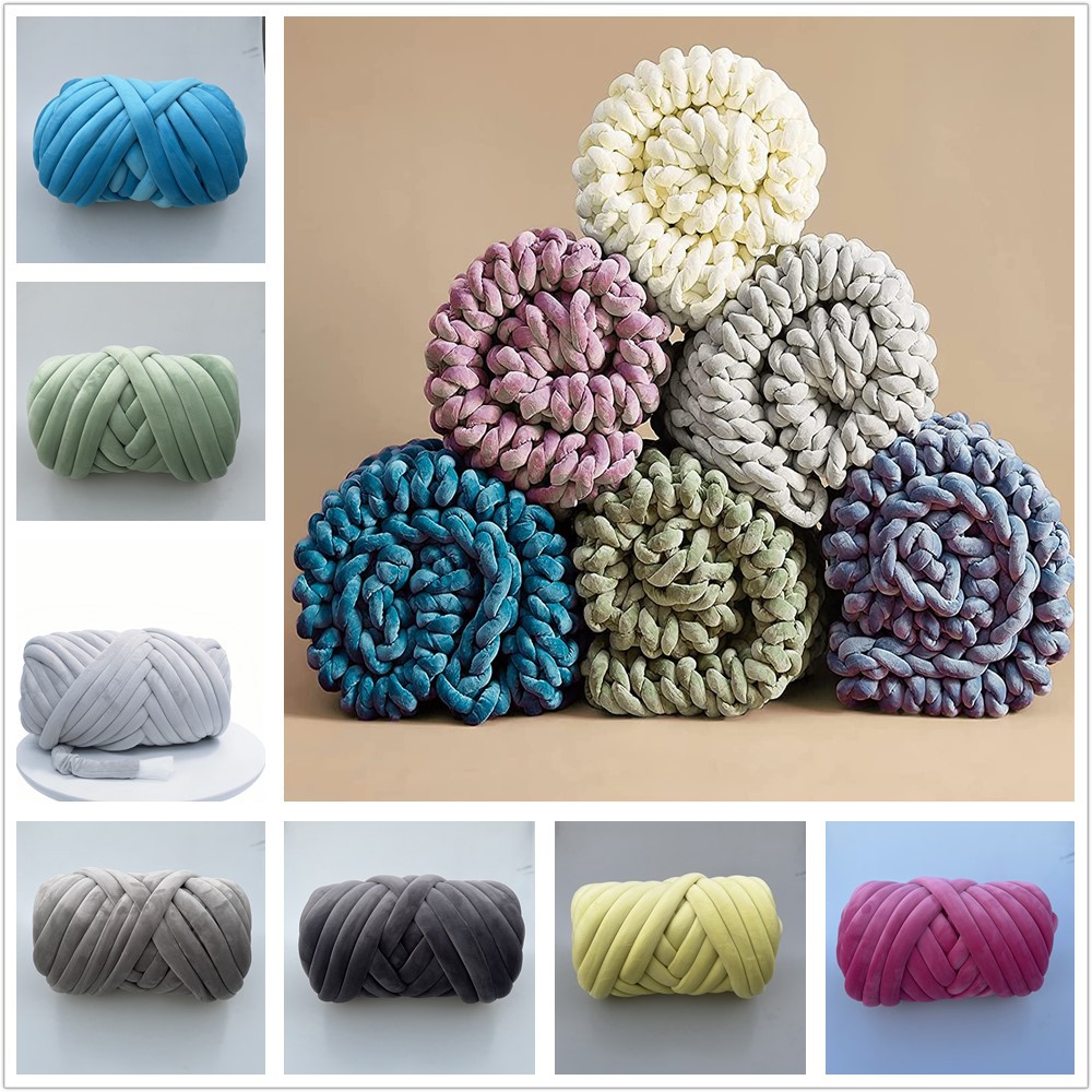 天鵝絨毯子 knittedweightedblanket 手工編織灌芯棉毯 多尺寸多顏色可選