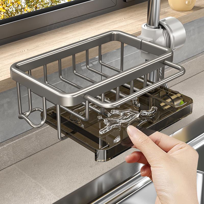 簡約現代不鏽鋼廚房瀝水角架置物架多功能碗盤架洗碗架