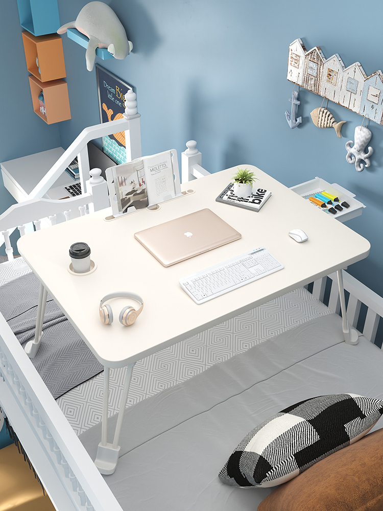 簡約現代風格電腦桌 多功能宿舍床上桌 摺疊升降桌 臥室書桌 小桌子