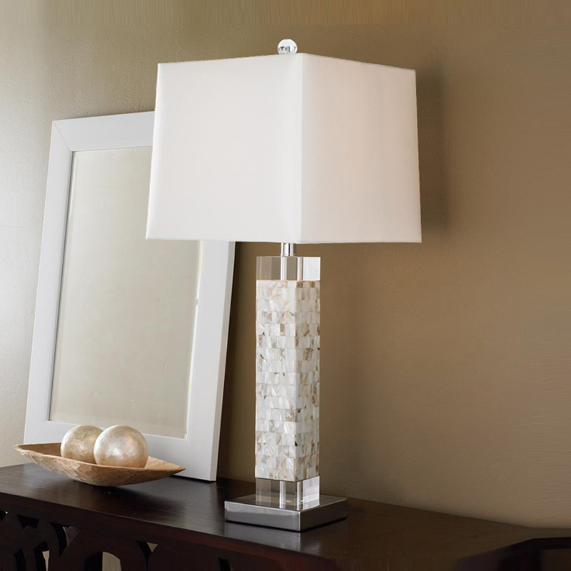 貝殼造型簡約現代裝飾檯燈遙控開關適用於臥室書房客廳