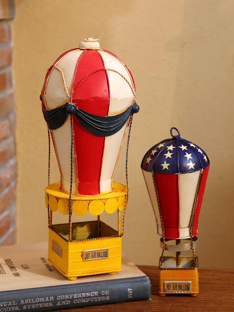 熱氣球鐵藝裝飾品 點綴美式客廳臥室 (8.3折)