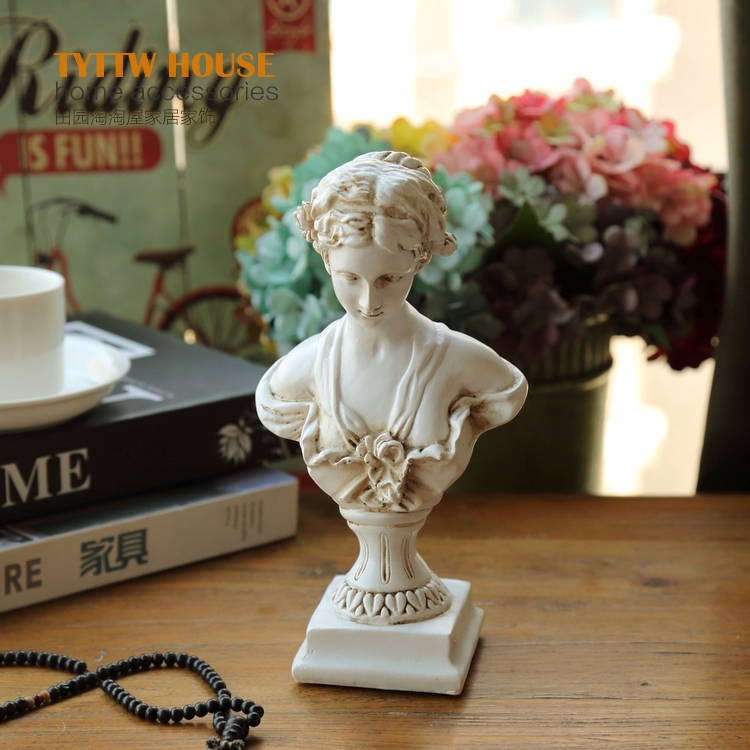 歐風樹脂擺飾 桌面精緻雕塑 簡約裝飾品 家居書桌擺件