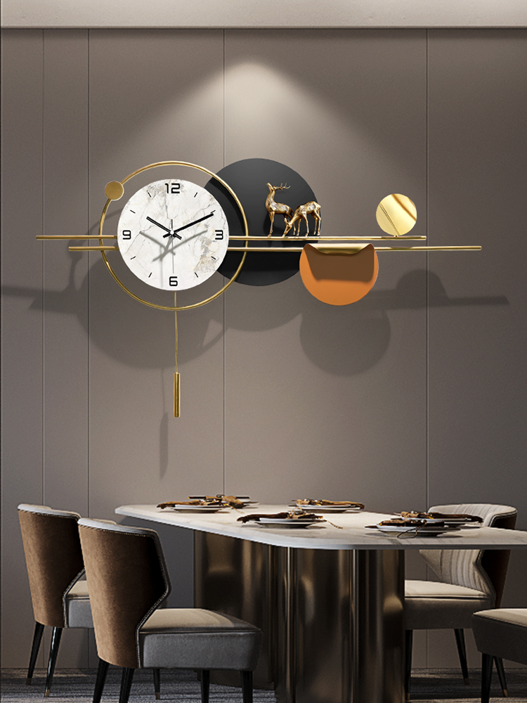 時尚掛鐘 簡約現代風 金屬材質 餐廳裝飾 網紅鐘表