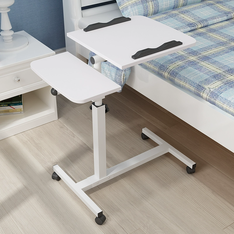 簡約現代風移動式升降桌 筆記本電腦床邊桌子 可折疊帶輪 (8.3折)