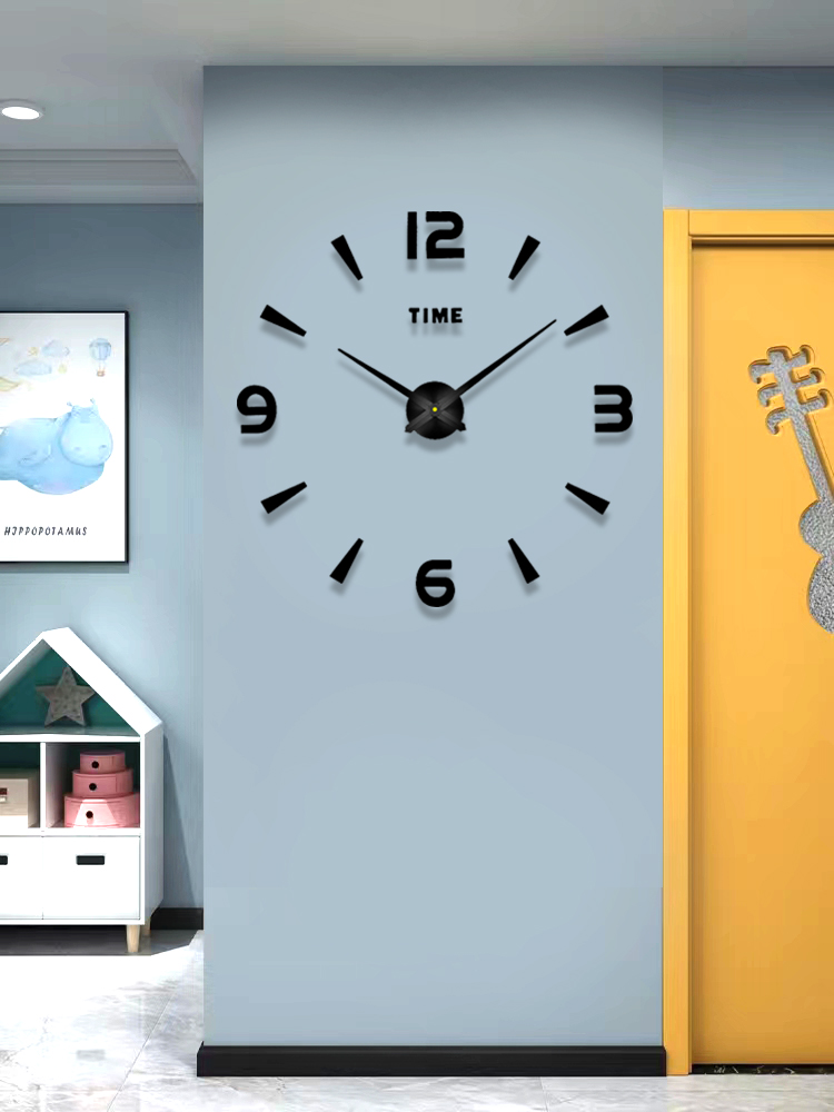 簡約現代掛鐘金屬材質靜音掃秒機芯多種顏色可選適用客廳裝飾