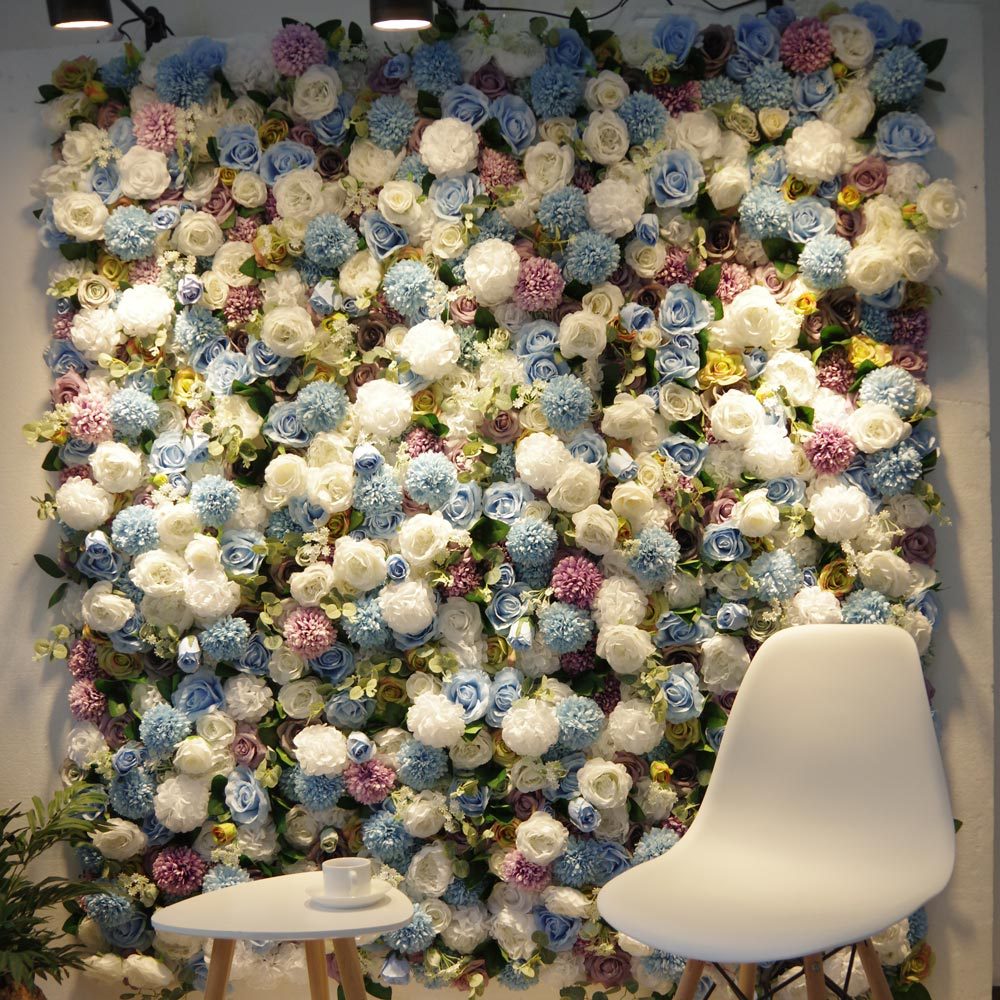 仿真花牆網紅牆假花牆面室內外婚禮玫瑰花絹花創意佈置裝飾品 (8.3折)
