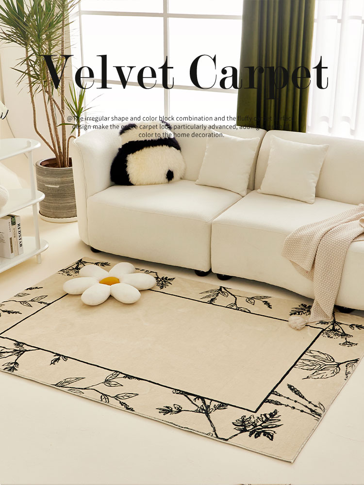 精選仿羊絨材質地毯簡約臥室床邊風格客廳茶几毯家用打地鋪地墊
