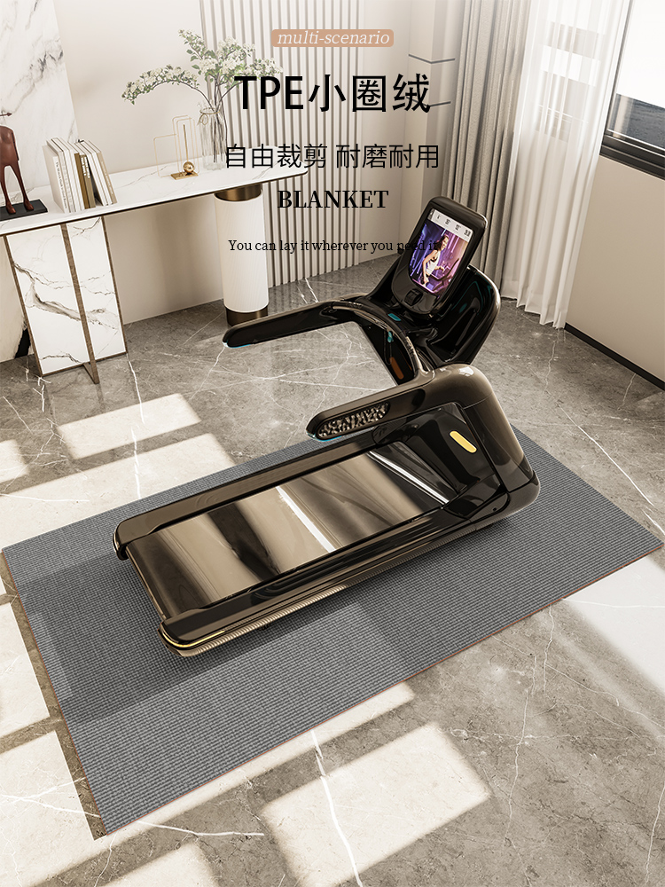 家用運動靜音墊防滑吸音地毯跑步機減震墊加厚動感單車墊子