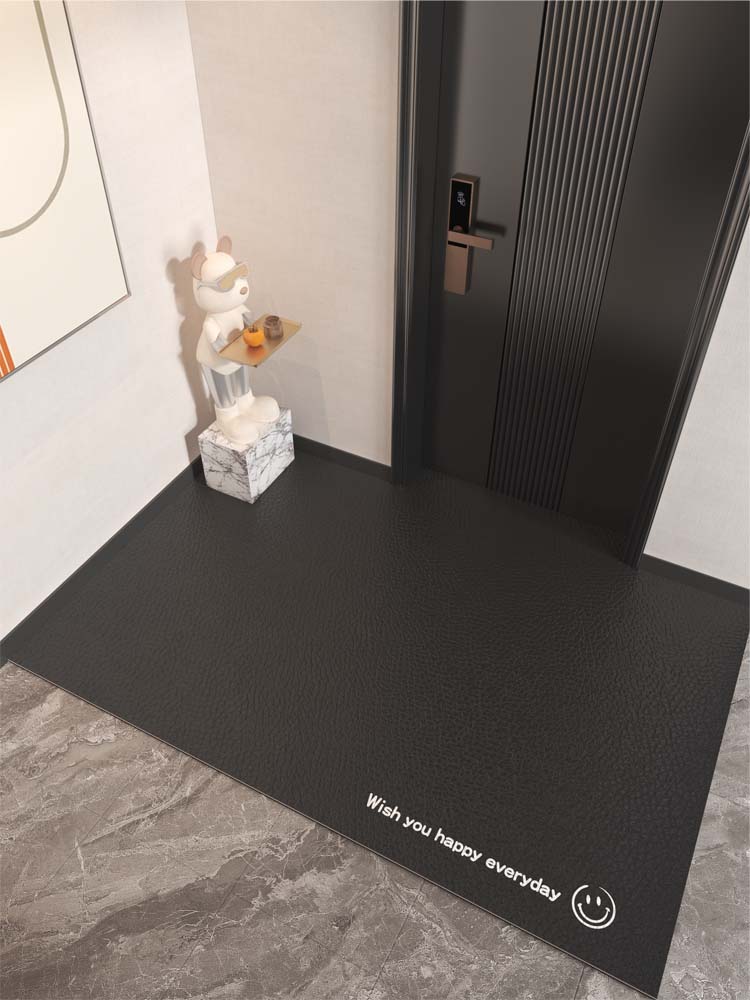 簡約現代風格純色pvc入戶門地墊一拖即淨家用腳墊室內走廊玄關換鞋墊