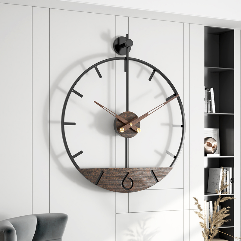 時尚輕奢北歐風掛鐘簡約現代客廳裝飾個性創意時鐘為家增添藝術感