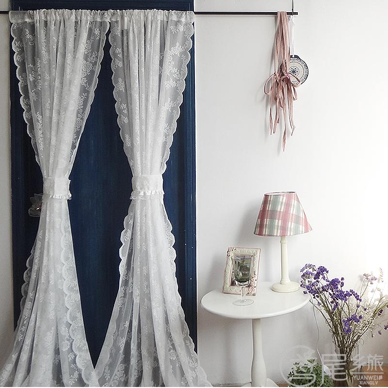 鳶尾美式蕾絲波浪紗簾增添浪漫與優雅氣息為您的居室營造溫馨氛圍
